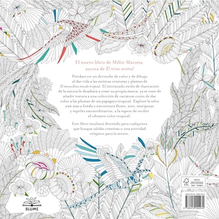 Foto 3 | Mini. Maravilloso Mundo Tropical Millie Marotta Blume Tapa Blanda