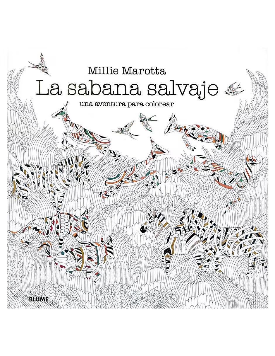 Foto 2 pulgar | Sabana Salvaje Millie Marotta Blume Tapa Blanda