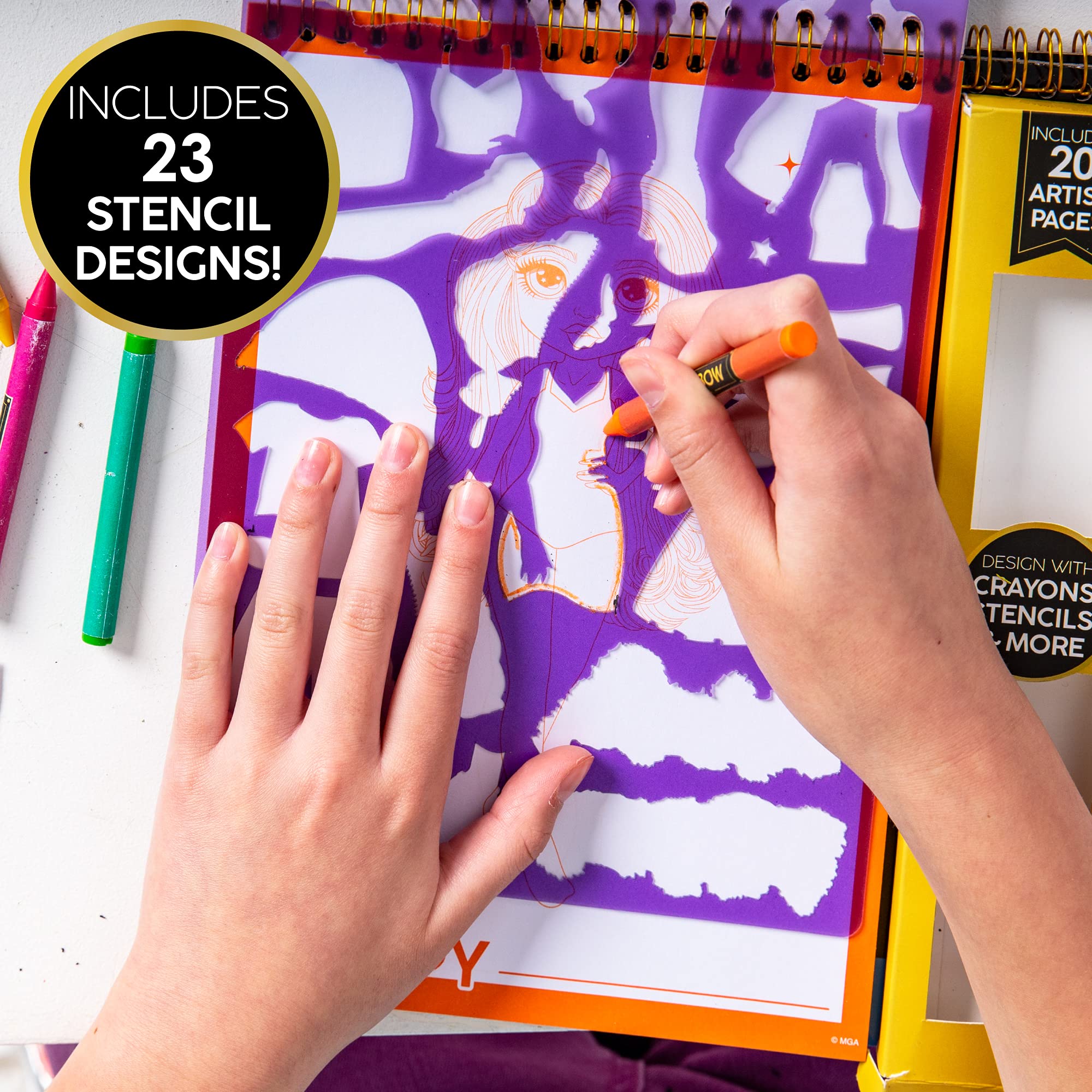 Foto 4 | Cuaderno De Bocetos Moderno Rainbow High Scratch 'n Style Con Plantillas - Venta Internacional.