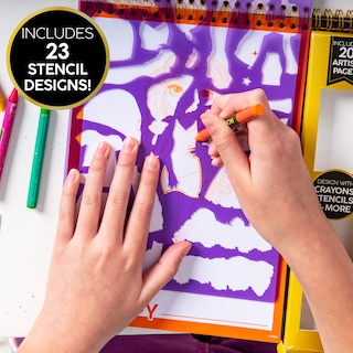 Foto 4 | Cuaderno De Bocetos Moderno Rainbow High Scratch 'n Style Con Plantillas - Venta Internacional.