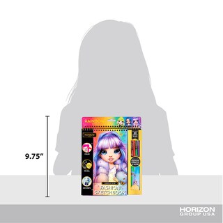 Foto 7 | Cuaderno De Bocetos Moderno Rainbow High Scratch 'n Style Con Plantillas - Venta Internacional.