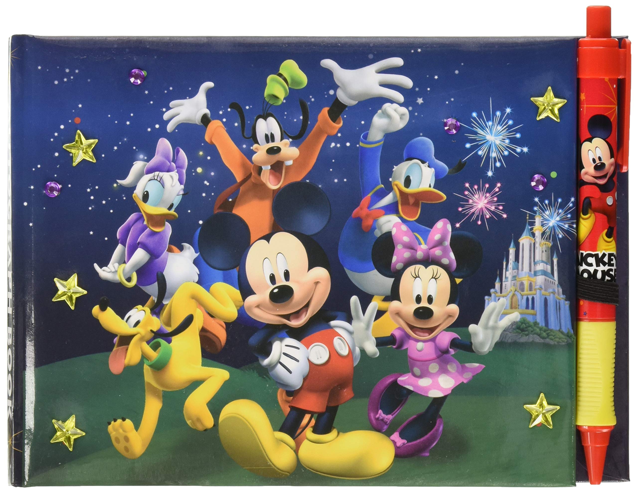 Libro De Autógrafos Disney Mickey Y Sus Amigos Deluxe 85231 Con Bolígrafo - Venta Internacional.