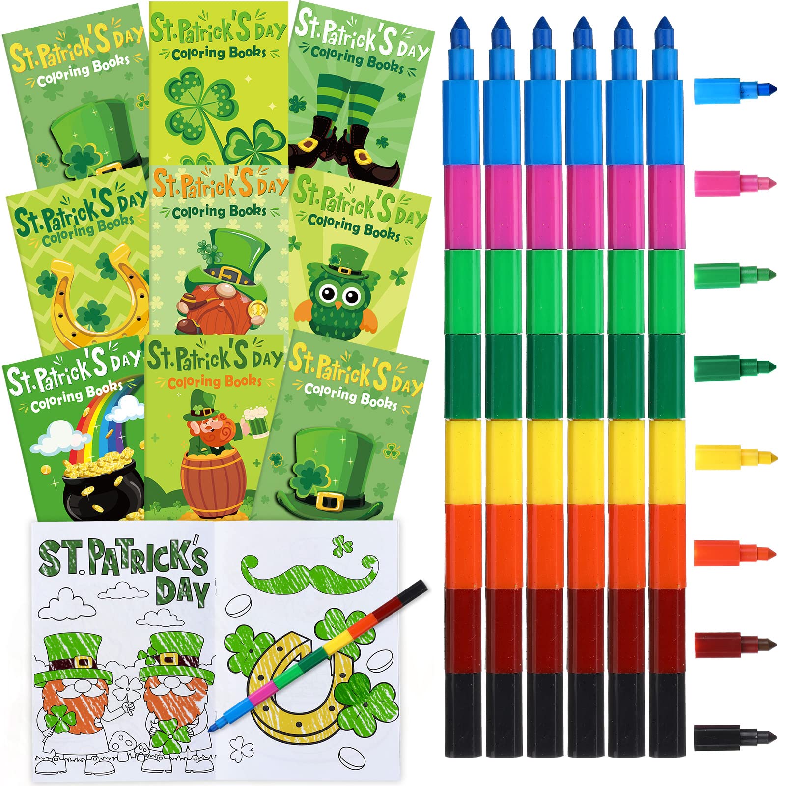 Foto 2 pulgar | Libros Para Colorear Divertidos Para El Día De San Patricio Para Niños Con Crayones X24 - Venta Internacional.