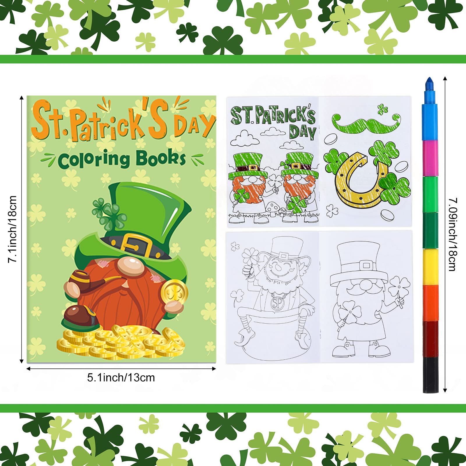 Foto 3 pulgar | Libros Para Colorear Divertidos Para El Día De San Patricio Para Niños Con Crayones X24 - Venta Internacional.