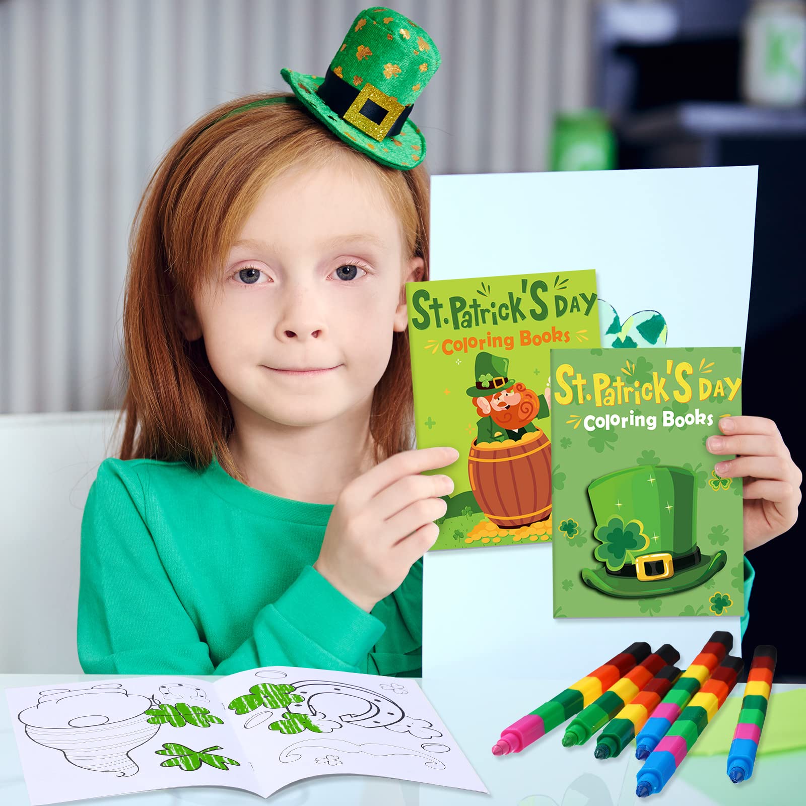 Foto 6 pulgar | Libros Para Colorear Divertidos Para El Día De San Patricio Para Niños Con Crayones X24 - Venta Internacional.
