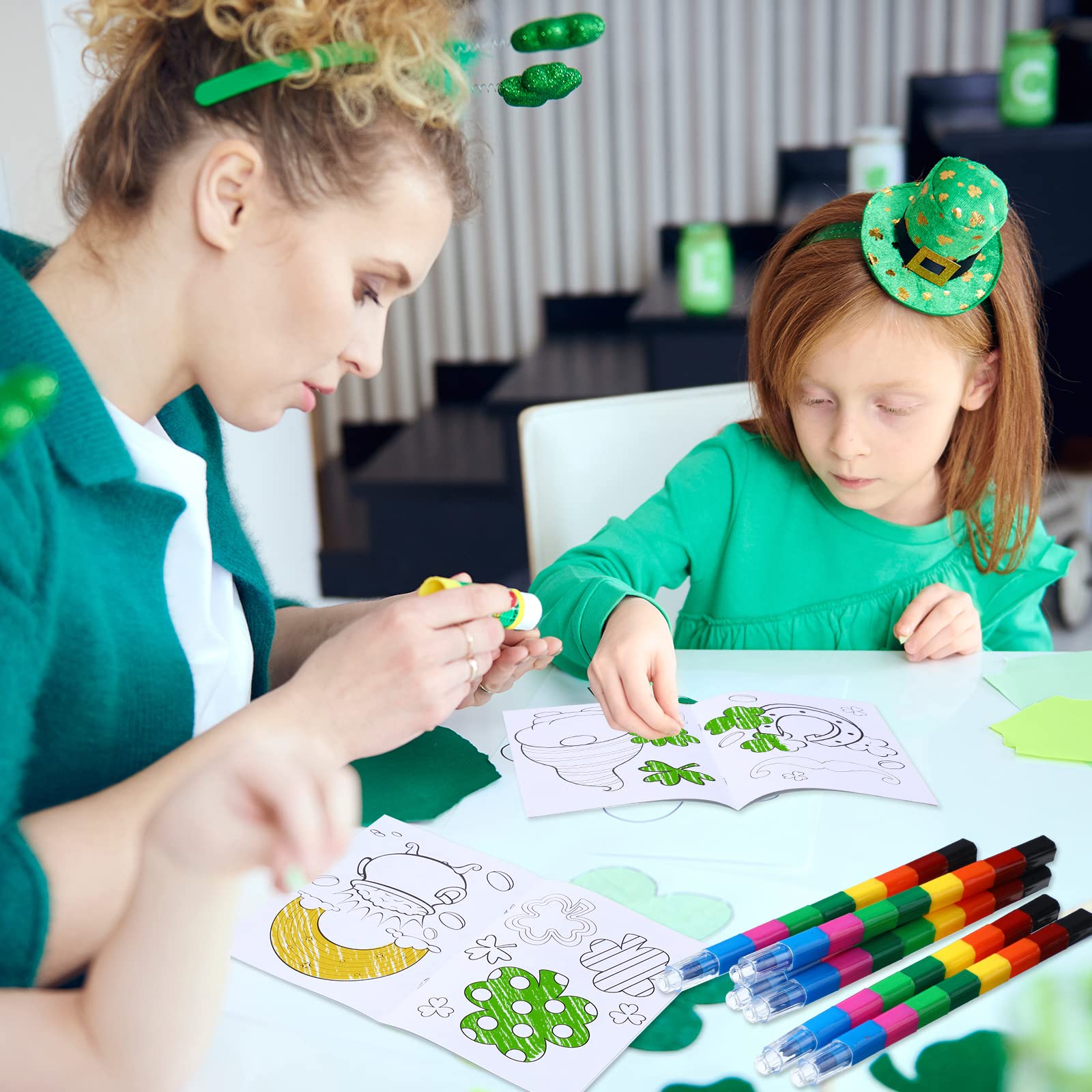 Foto 7 pulgar | Libros Para Colorear Divertidos Para El Día De San Patricio Para Niños Con Crayones X24 - Venta Internacional.