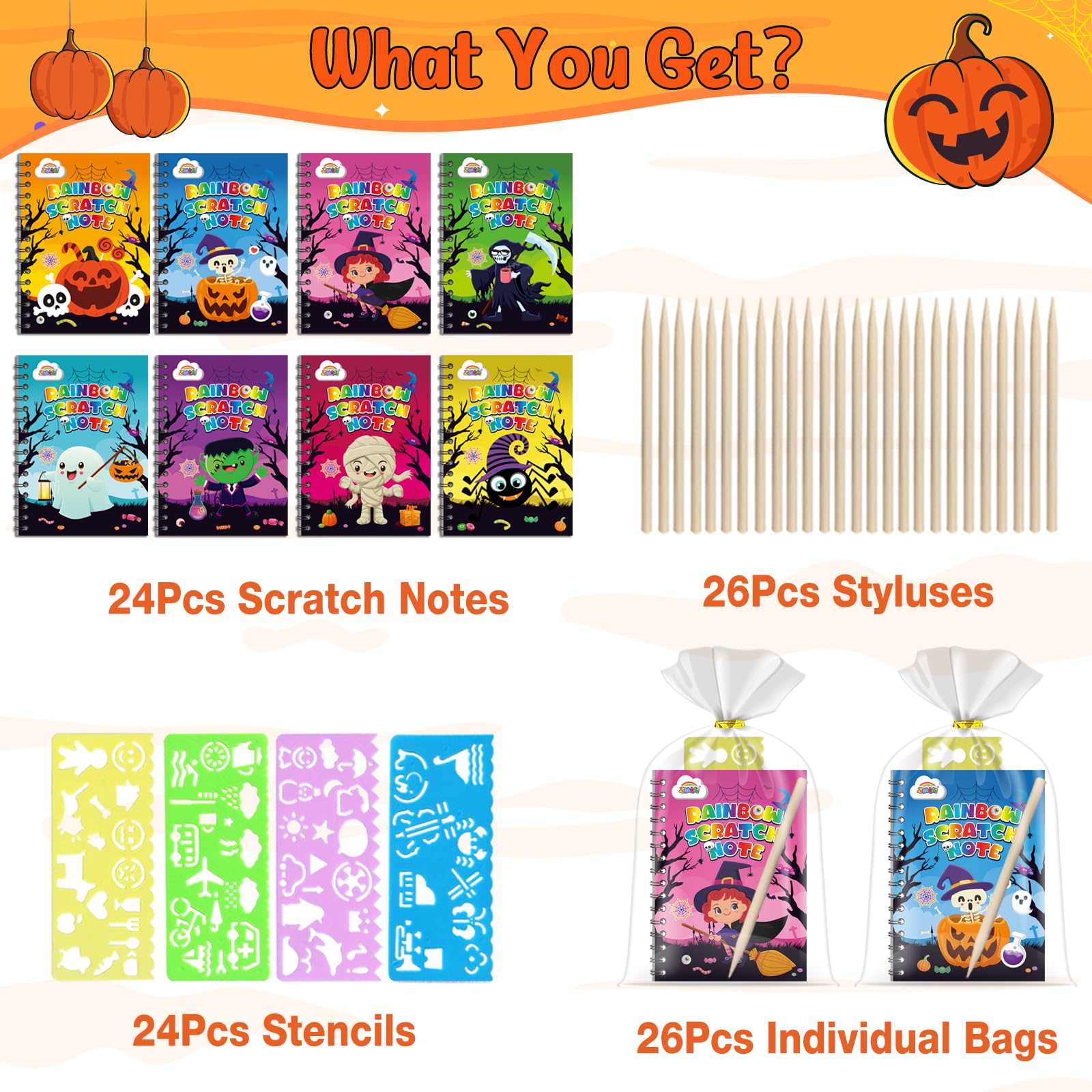 Foto 2 | Libreta Party Favors Zmlm Rainbow Scratch Art Para Niños, Paquete De 24 - Venta Internacional.
