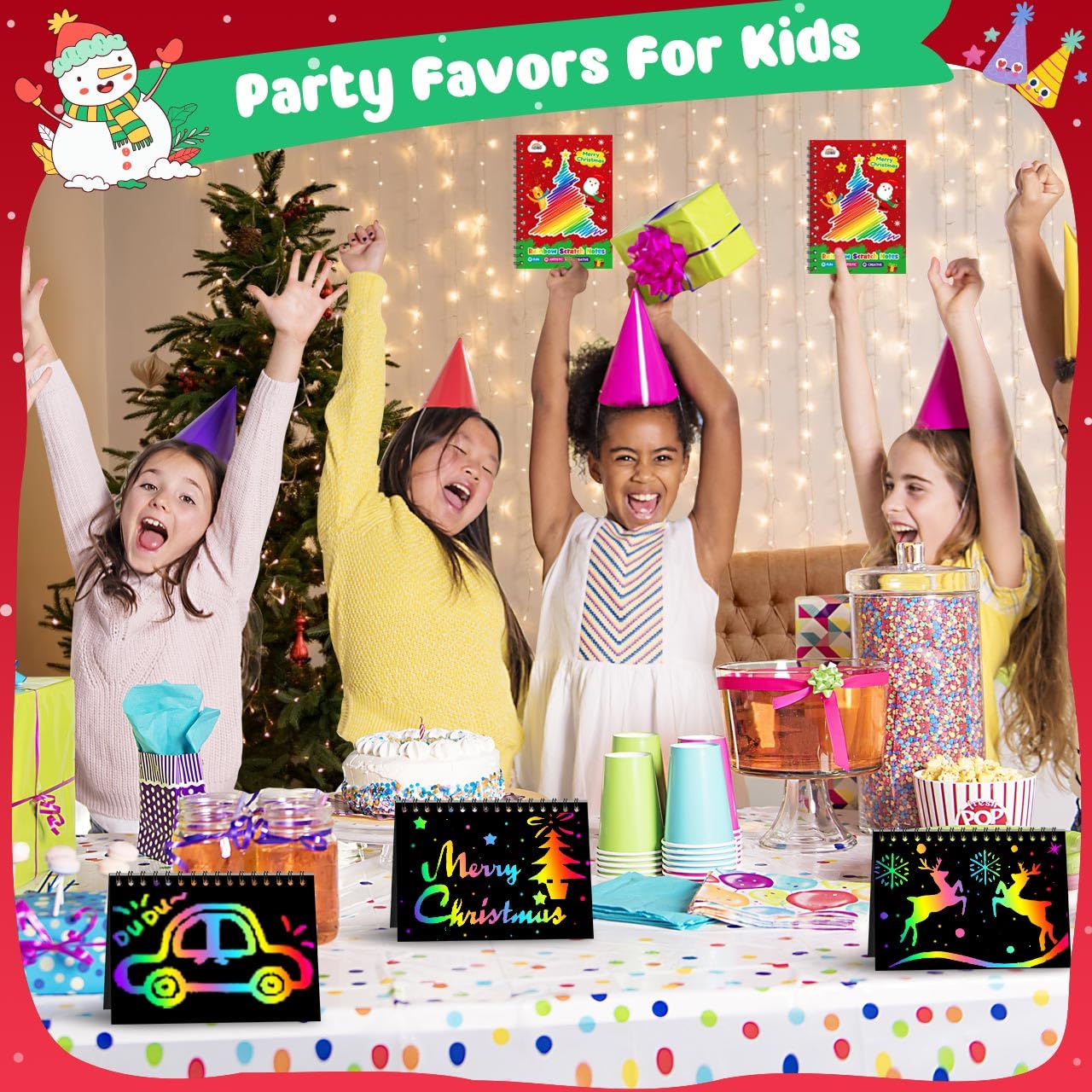 Foto 5 pulgar | Cuaderno Party Favors Zmlm Christmas Scratch Art, Paquete De 16 - Venta Internacional.