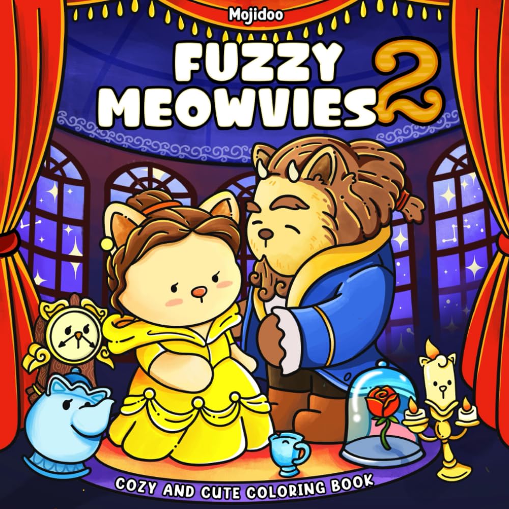 Libro Para Colorear Fuzzy Meowvies 2 Cat Publicado De Forma Independiente - Venta Internacional.