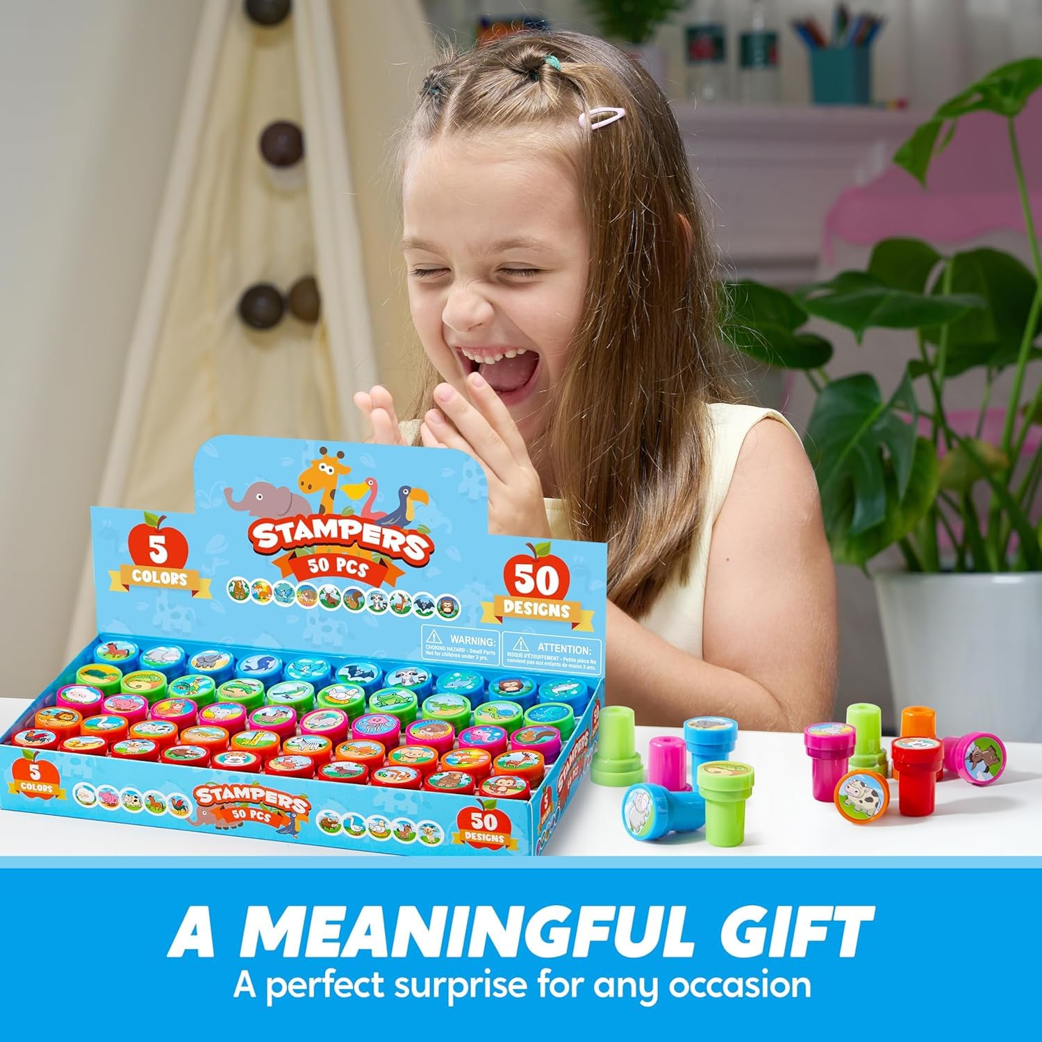 Foto 7 | Juego De Sellos Joyin Animal  50 Unidades  Para Niños  Con 50 Diseños Diferentes - Venta Internacional.