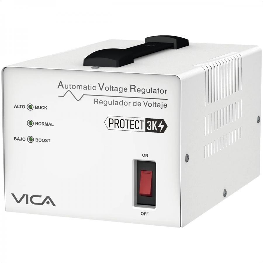 Regulador Vica Protect 3k 3000va 1800w 4 Contactos Linea Blanca