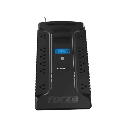 Ups Forza Regulador Ht-650lcd 650va/390w 120v 12 Salidas Nema 5-15r Onda Senoidal Simulada 50/60hz Negro