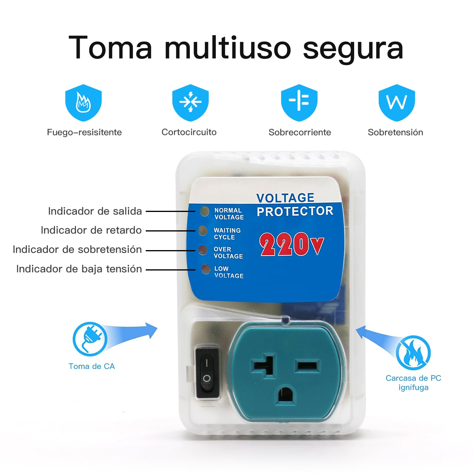 Foto 3 pulgar | Protector Contra Sobretensiones Bseed, Certificado Etl, 220 V, 400 W, Para El Hogar, Paquete De 1 Unidad - Venta