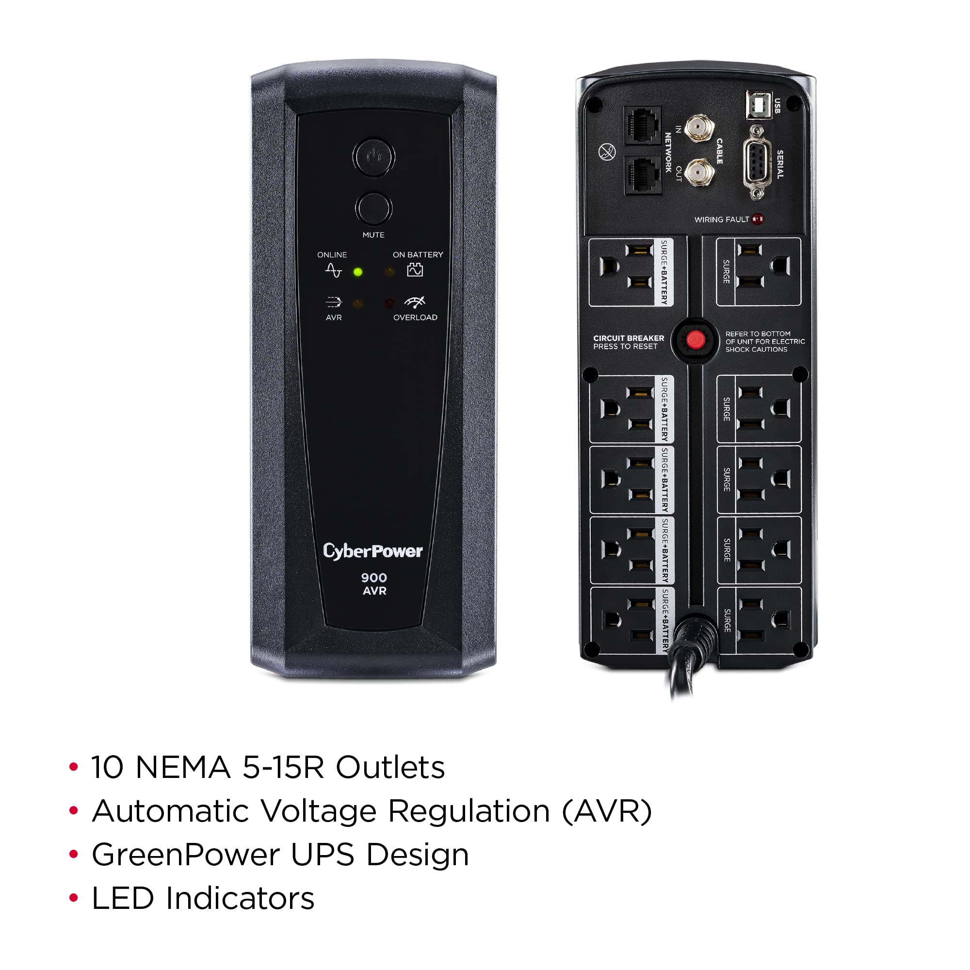 Foto 5 | Sistema Ups Cyberpower Cp900avr Avr 900 Va/560 W, 10 Salidas - Venta Internacional.