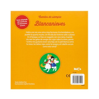 Foto 2 | Libro de Blancanieves Ballon Rústica