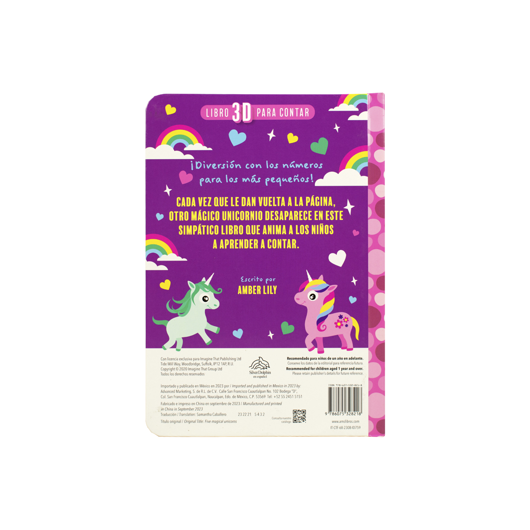Foto 5 pulgar | Libro Infantil 3d para Contar: 5 Unicornios Mágicos