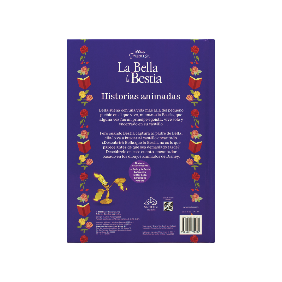 Foto 5 pulgar | Cuento Infantil Historias Animadas Disney: La Bella y La Bestia