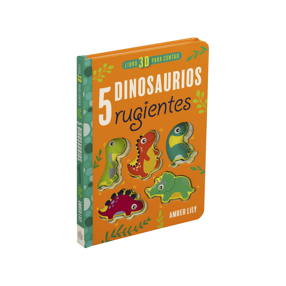 Libro Infantil 3D para Aprender a Contar: 5 Dinosaurios Rugientes