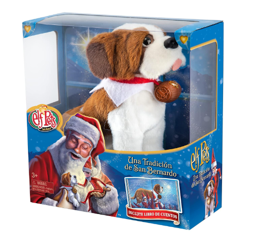 Elf Pets : San Bernardo Tradition  (Libro en Español Y Mascota color café/blanco)