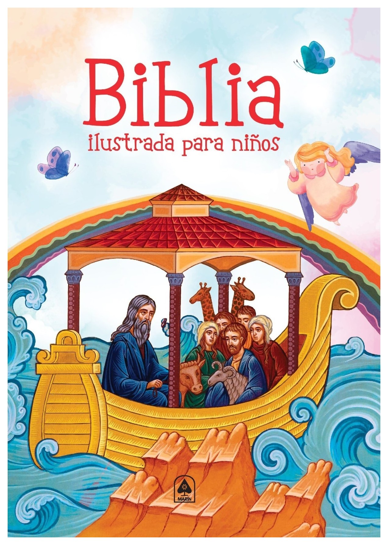 Biblia Ilustrada para Niños de Maria Mañeru - Marin Tapa Dura Acolchada