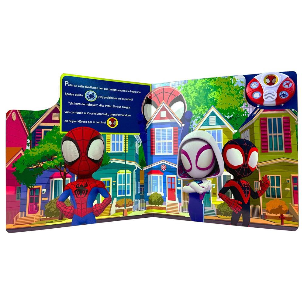 Foto 5 pulgar | Libro Con Pulsera Y 5 Sonidos ¡vamos Telarañas! Spidey Y Sus Sorprendentes Amigos