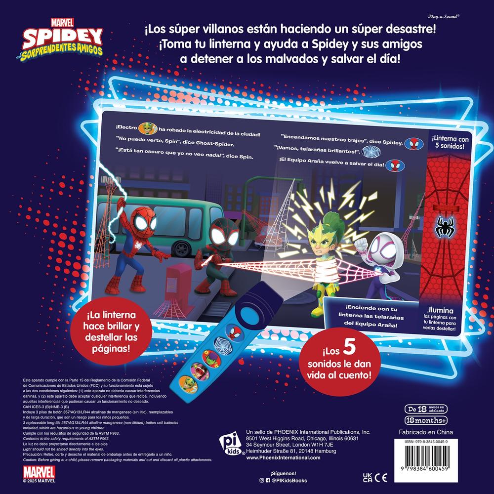 Foto 4 pulgar | Libro Linterna ¡brilla Spidey Brilla! Spidey Y Sus Sorprendentes Amigos
