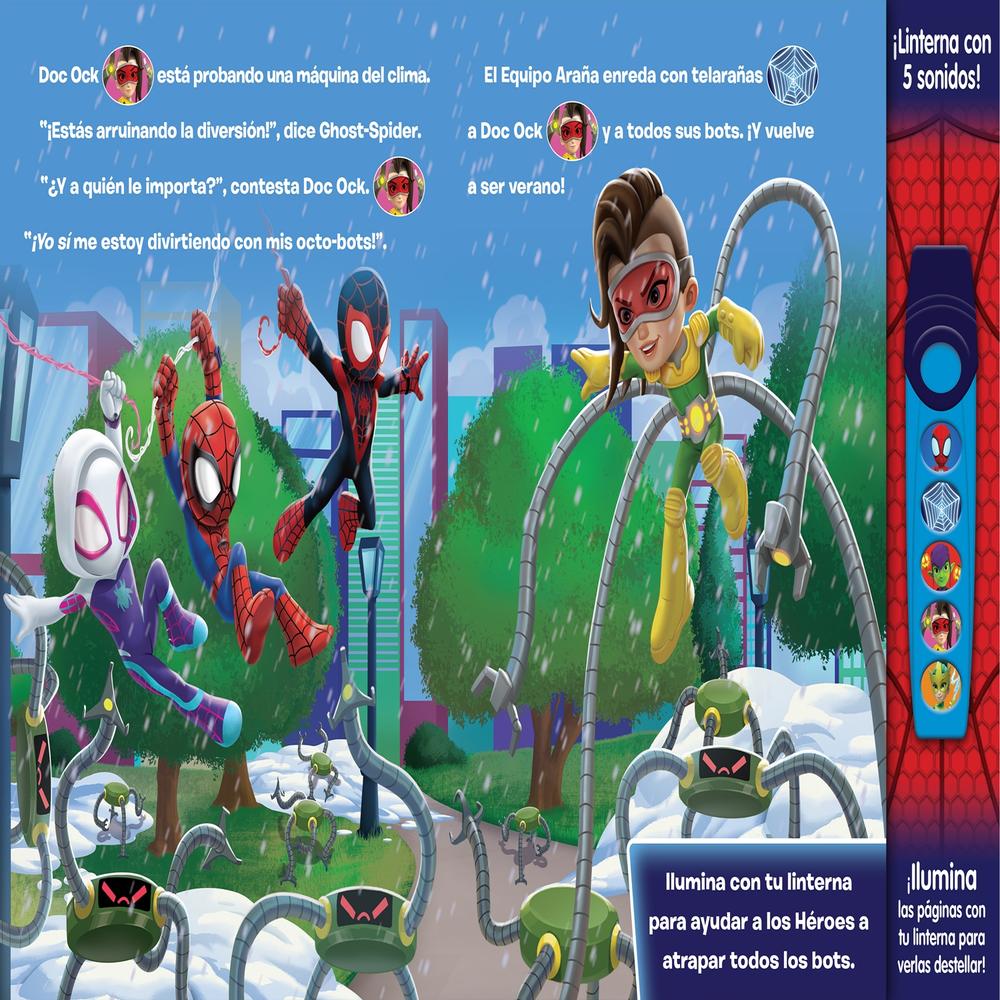 Foto 5 pulgar | Libro Linterna ¡brilla Spidey Brilla! Spidey Y Sus Sorprendentes Amigos