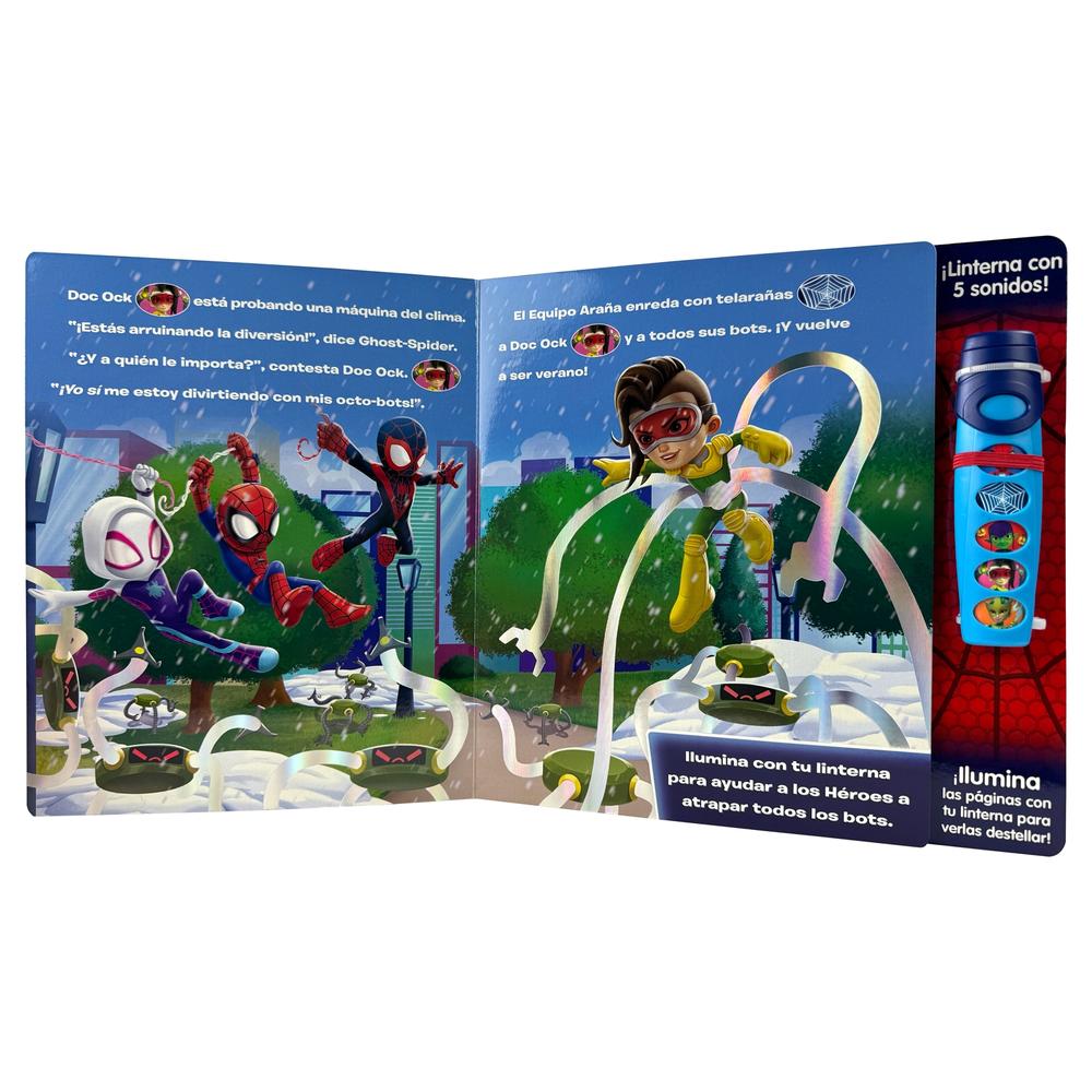 Foto 6 pulgar | Libro Linterna ¡brilla Spidey Brilla! Spidey Y Sus Sorprendentes Amigos