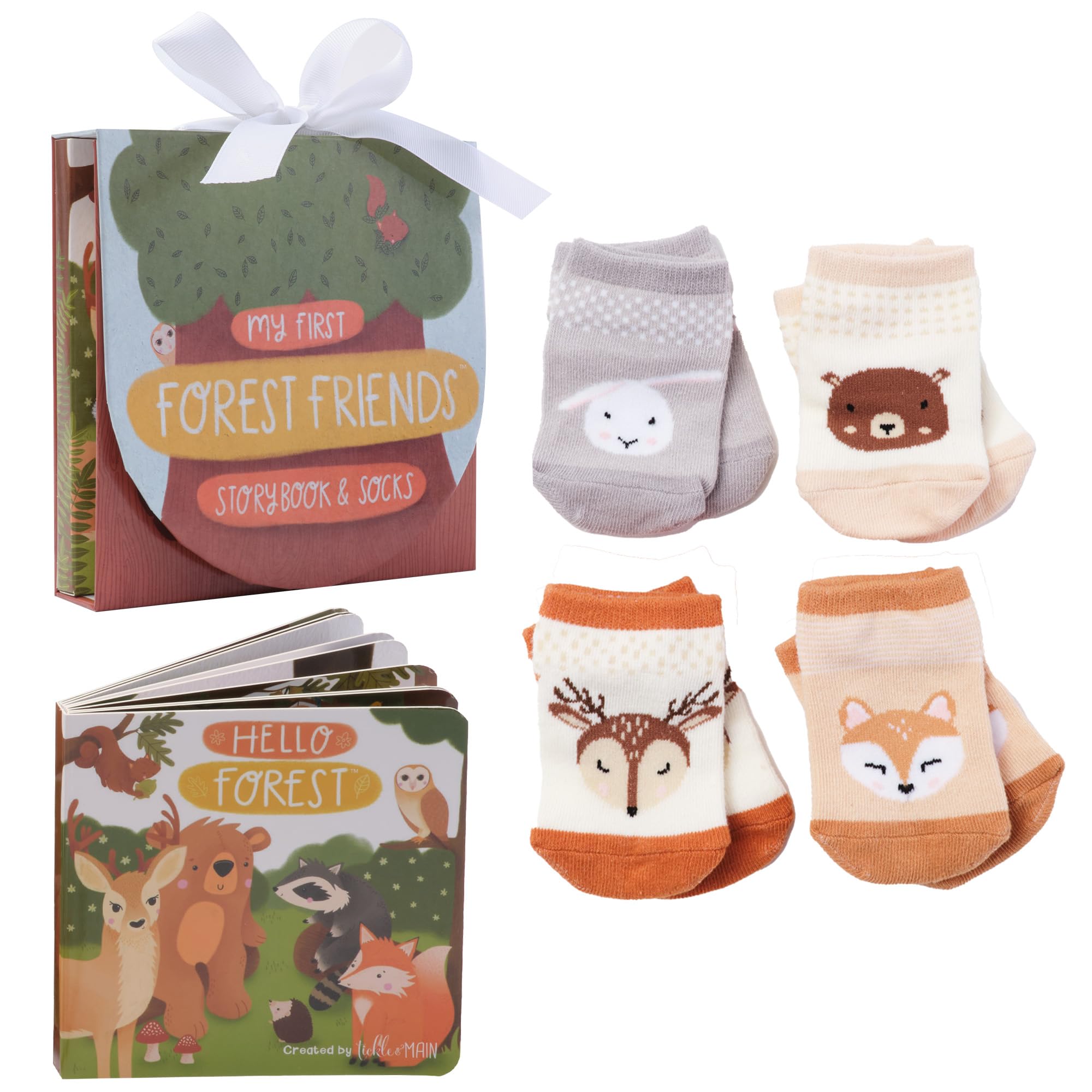 Foto 1 | Cuento Tickle & Main Woodland Forest Friends + 4 Pares de Calcetas - Venta Internacional