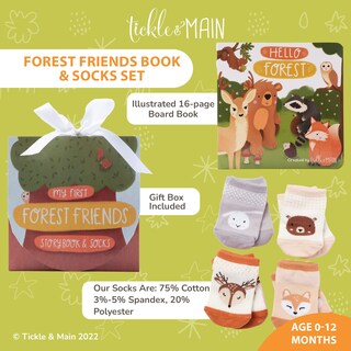 Foto 2 | Cuento Tickle & Main Woodland Forest Friends + 4 Pares de Calcetas - Venta Internacional