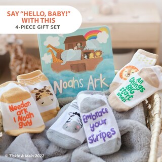 Foto 3 | Set de Libros Tickle & Main Noah's Ark + 3 Pares de Calcetines - Venta Internacional