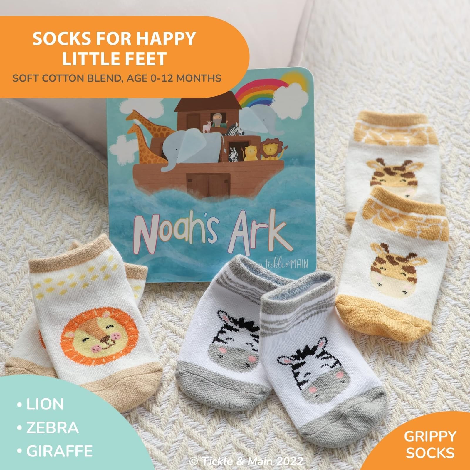 Foto 5 pulgar | Set de Libros Tickle & Main Noah's Ark + 3 Pares de Calcetines - Venta Internacional