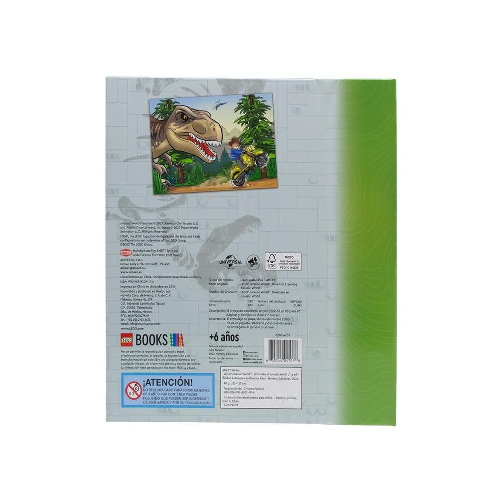 Foto 4 pulgar | Libro De Actividades Lego Jurassic World