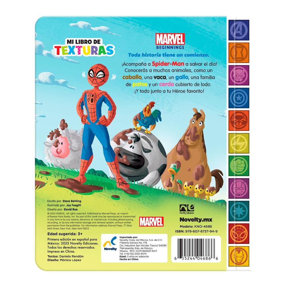 Foto 4 pulgar | Mi Primer Libro De Texturas Spiderman
