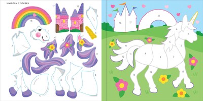 Foto 3 | Libro Para Colorear Con Pegatinas Peter Pauper Press Unicorns & More - Venta Internacional.