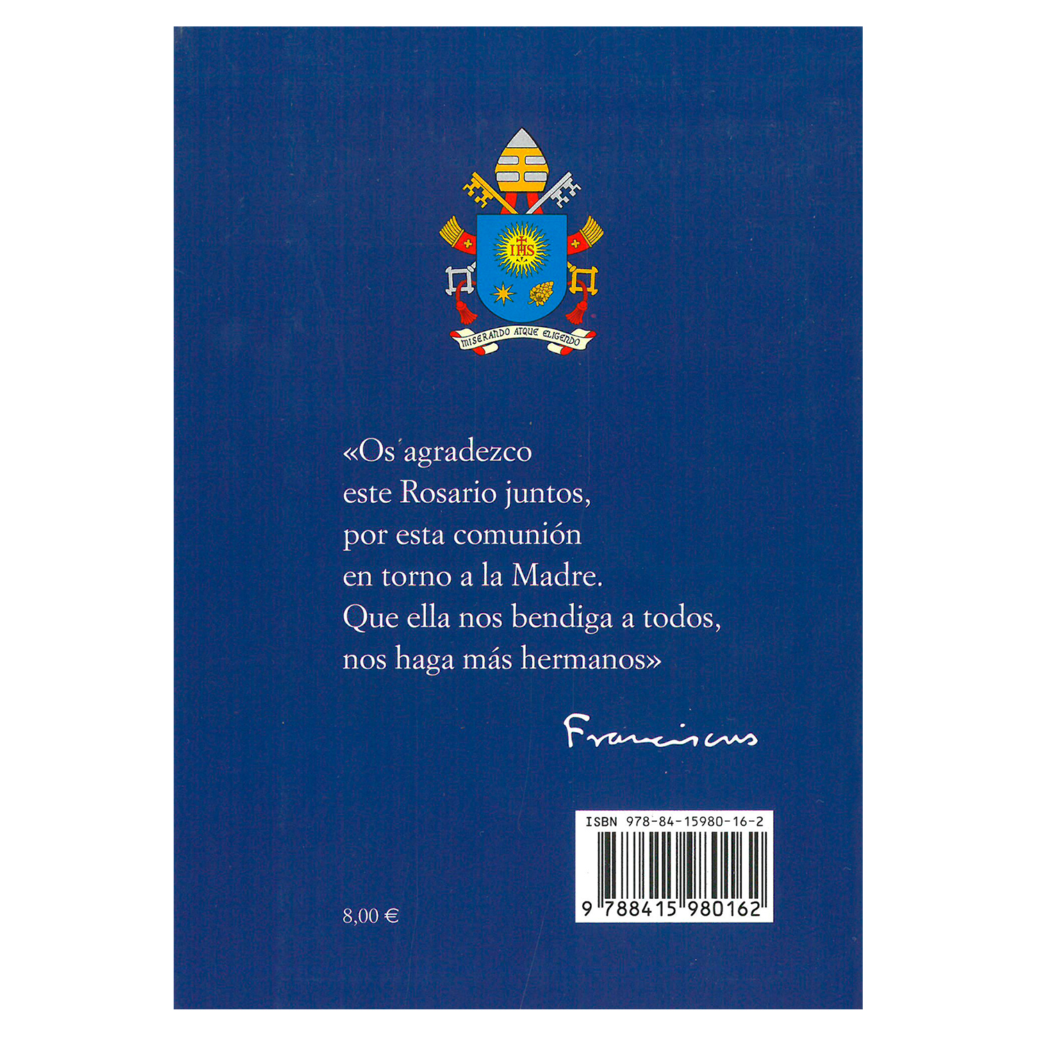 Foto 3 pulgar | El Rosario Con El Papa Francisco Romana Rústica Azul