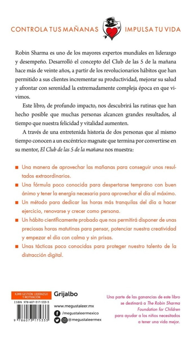 Foto 3 pulgar | El Club De Las 5 De La Mañana Robin Sharma - Libro Original