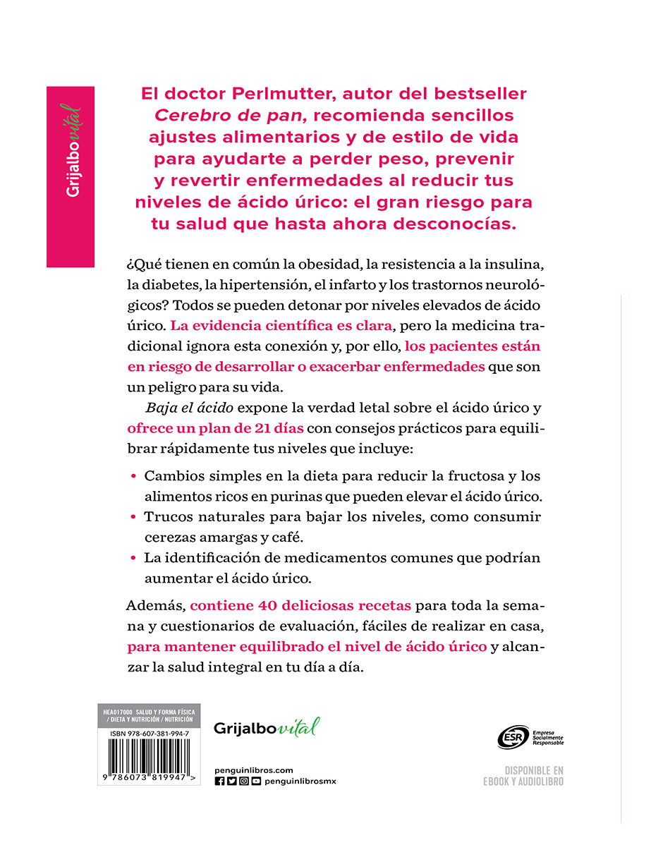 Foto 3 pulgar | Libro Baja el Ácido Editorial Grijalbo