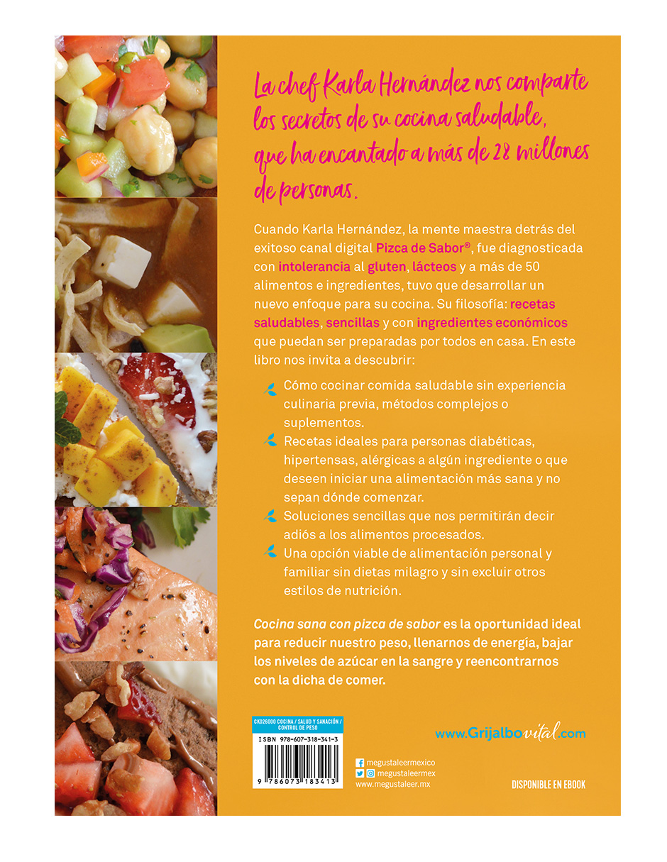 Foto 3 pulgar | Libro Cocina Sana Con Pizca De Sabor Editorial Grijalbo Autor Chef Karla Hernández