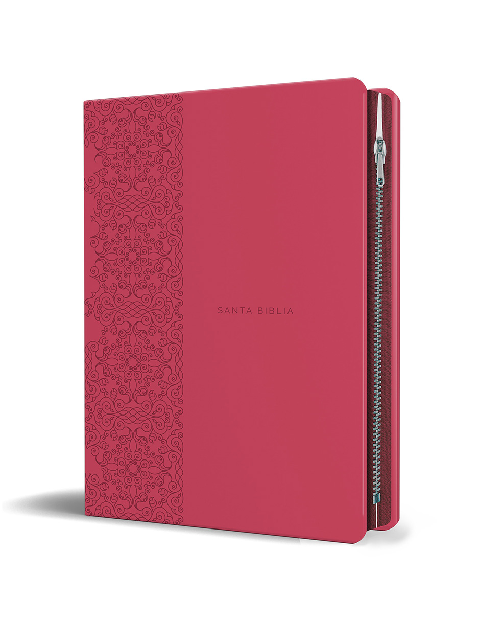 Biblia Reina Valera 1960 Letra Grande Símil Piel color Fucsia