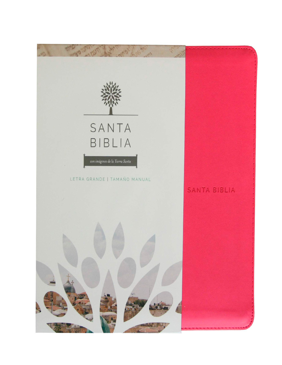 Foto 4 pulgar | Biblia Reina Valera 1960 Letra Grande Símil Piel color Fucsia