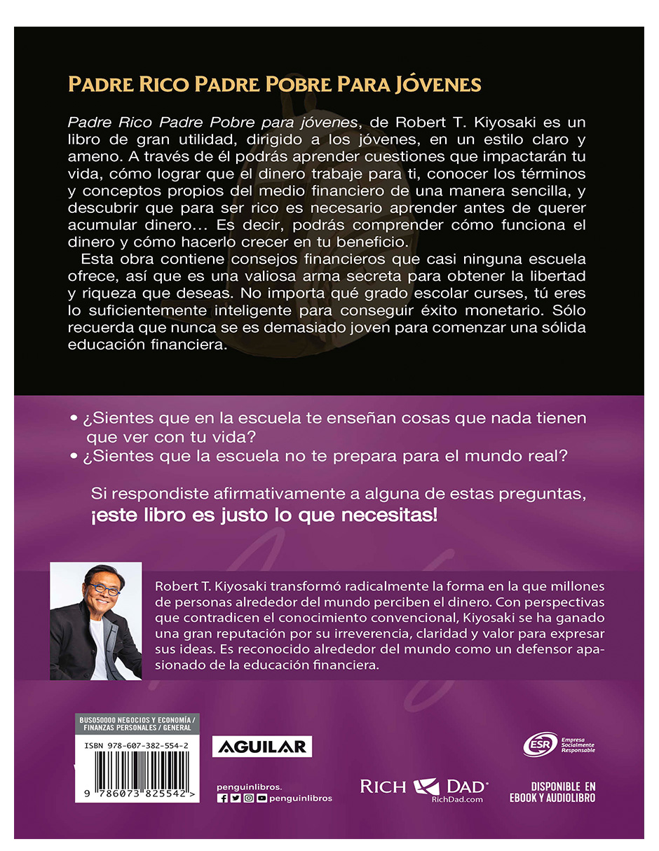Foto 4 pulgar | Libro Padre Rico Padre Pobre para Jóvenes - Robert T Kiyosaki