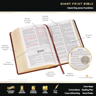 Foto 2 | Impresión Gigante Kjv De Bible Christian Art Gifts, Tamaño Estándar - Venta Internacional.