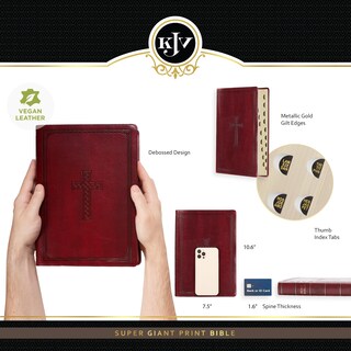 Foto 3 | Libro Christian Art Gifts Kjv Holy Bible Con Estampado Supergigante - Venta Internacional.
