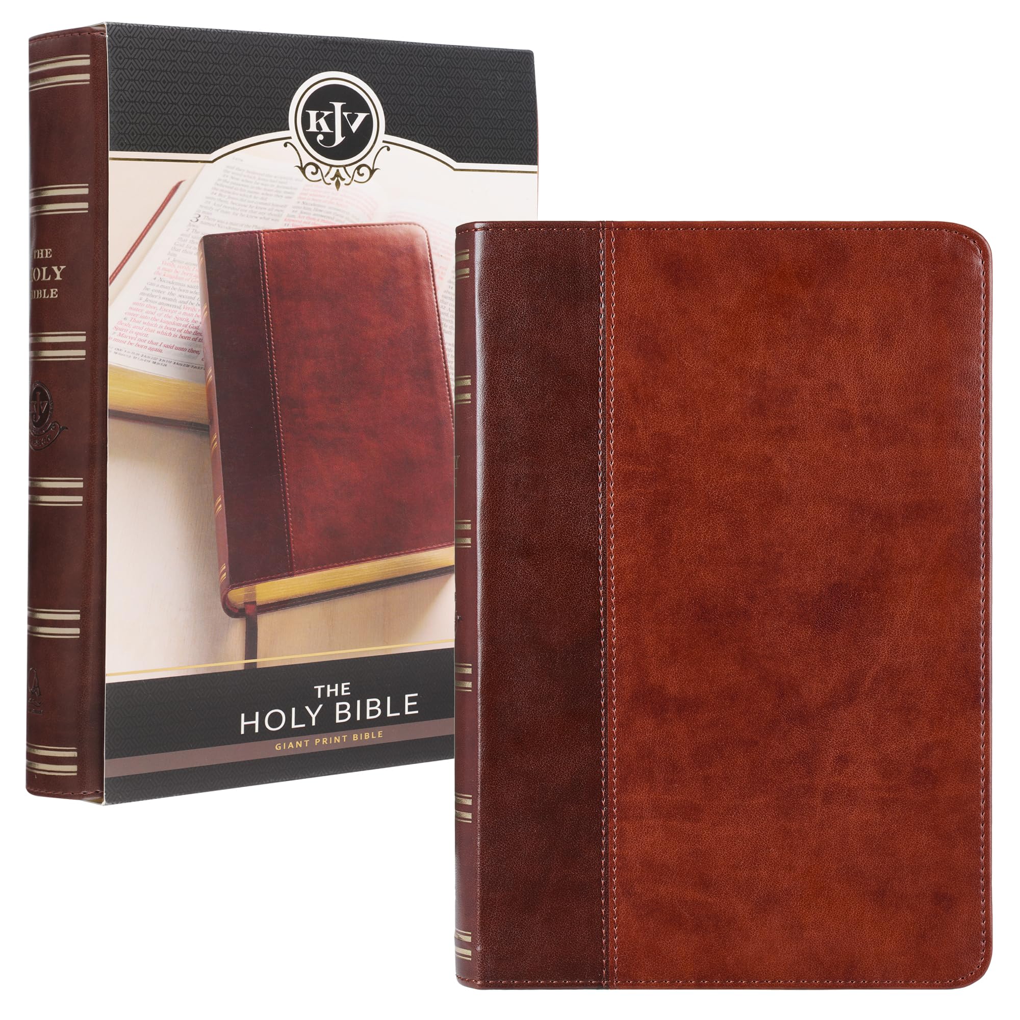 Foto 1 | Bible Christian Art Gifts Kjv Con Estampado Gigante De Piel Sintética Estándar - Venta Internacional.