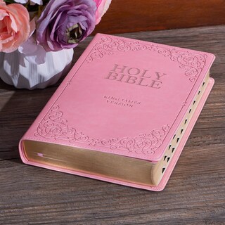 Foto 6 | Impresión Gigante Kjv De Bible Christian Art Gifts, Tamaño Completo, Rosa - Venta Internacional.