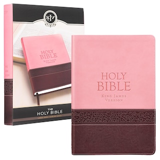 Foto 1 | Bible Christian Art Gifts Kjv, Impresión Delgada De Gran Tamaño, Rosa Y Marrón - Venta Internacional.