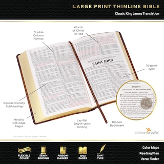 Foto 2 | Bible Christian Art Gifts Kjv, Impresión Delgada De Gran Tamaño, Rosa Y Marrón - Venta Internacional.