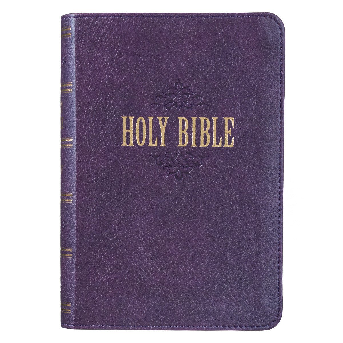 Libro Christian Art Gifts Kjv Holy Bible Con Letra Grande, Color Morado - Venta Internacional.