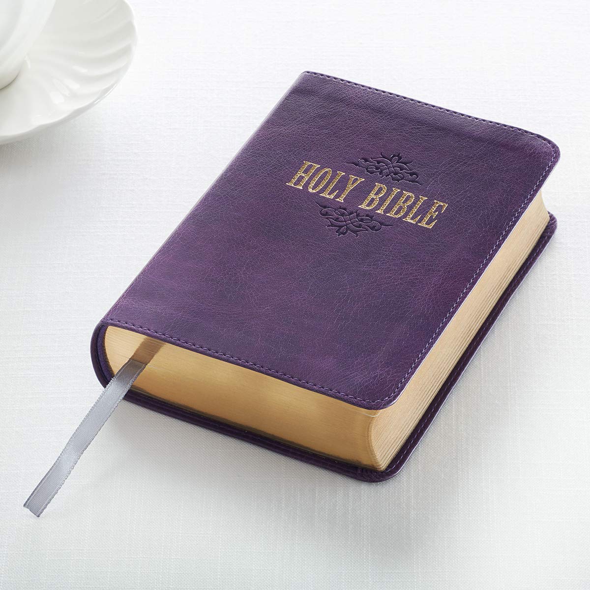Foto 7 pulgar | Libro Christian Art Gifts Kjv Holy Bible Con Letra Grande, Color Morado - Venta Internacional.